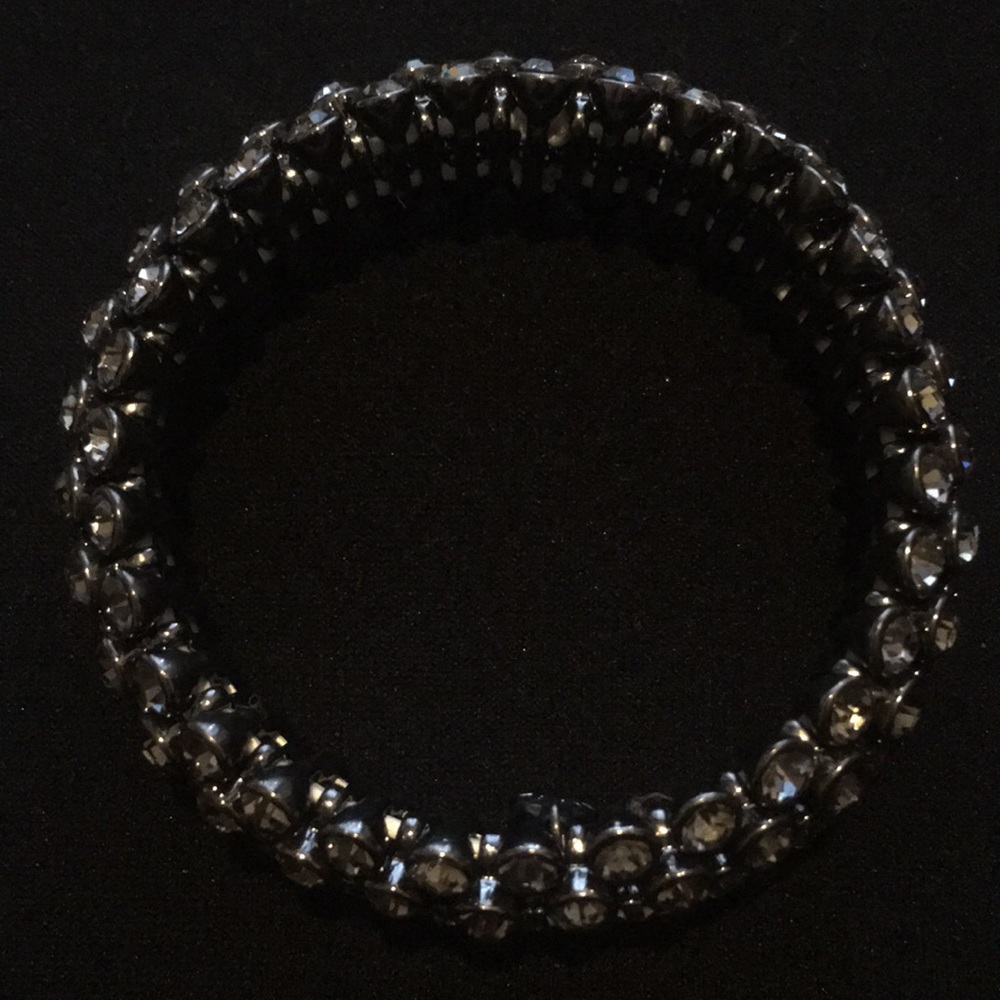 JCrew Gunmetal Crystal Bracelet